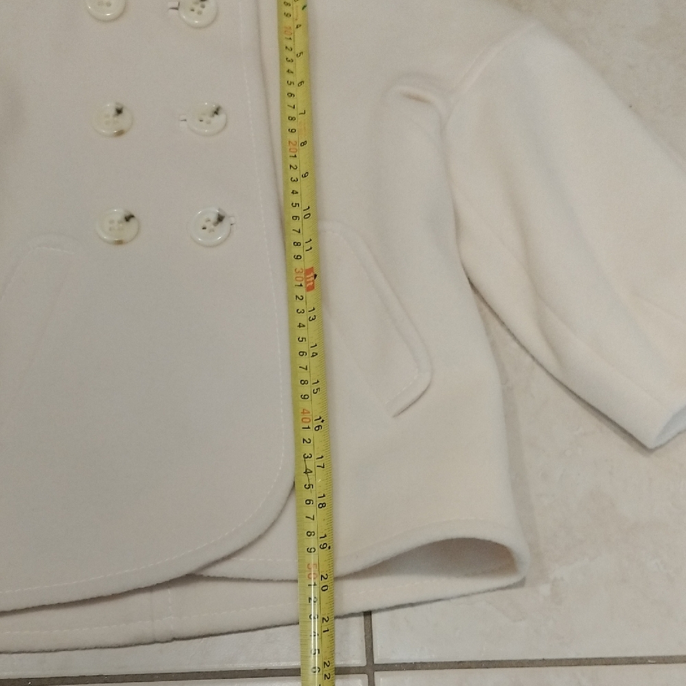 BCBGMaxAzria Bomber Jacket Wool Size XXS Cream Ivory‎ - Picture 3 of 7